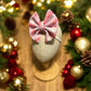 Pink Santa 4” Christmas Bow