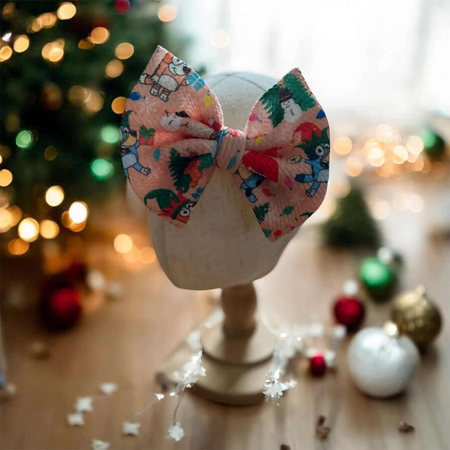 Bluey Dog 5” Christmas Bow