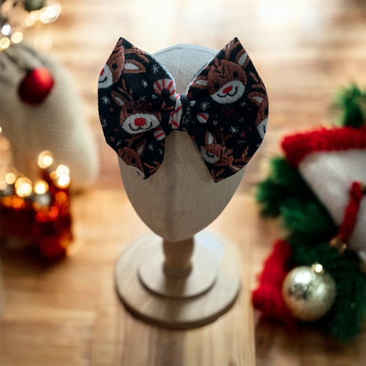 Reindeer 5” Christmas Hair Bow